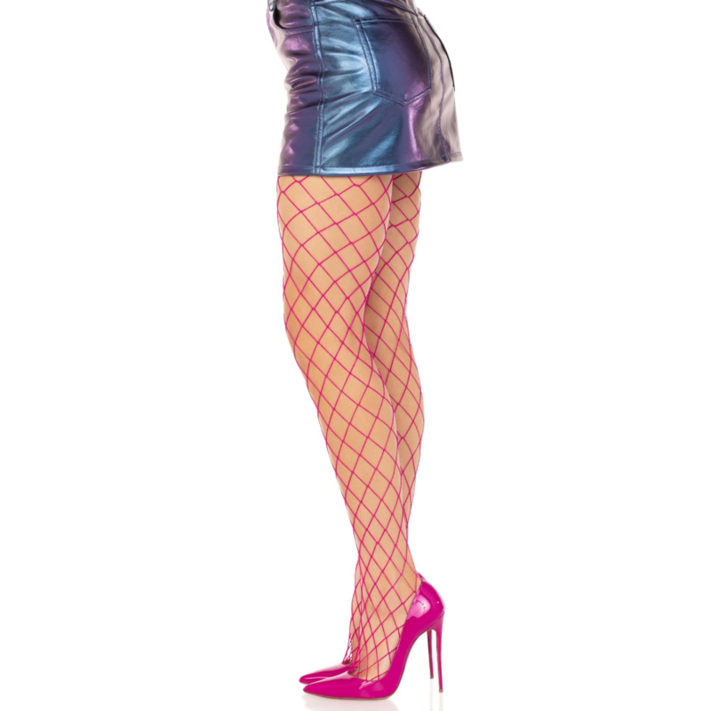 Pink Diamond Fishnet Pantyhose