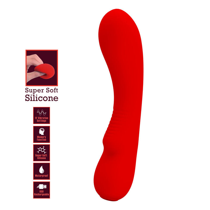 Prescott Rechargeable Red Vibrator