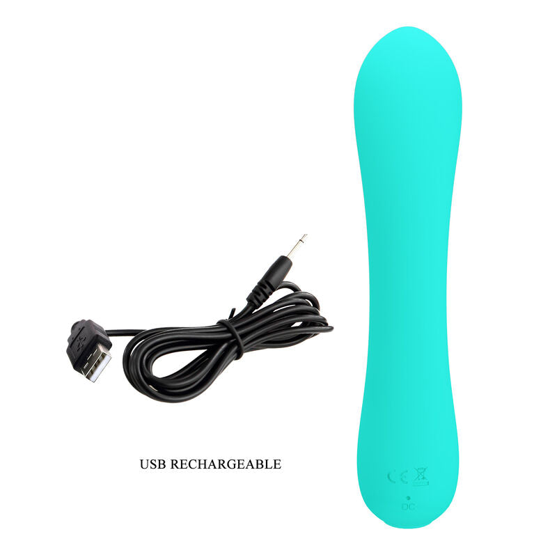Prescott Rechargeable Vibrator - Aqua Green