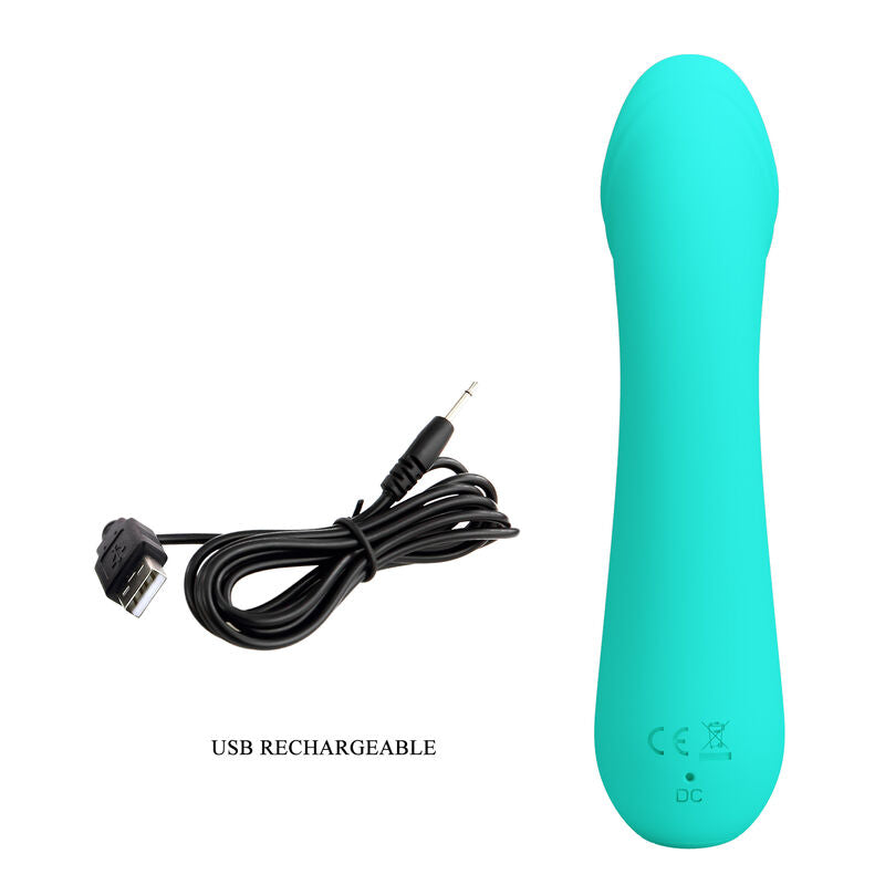 Cetus Rechargeable Vibrator - Aqua Green