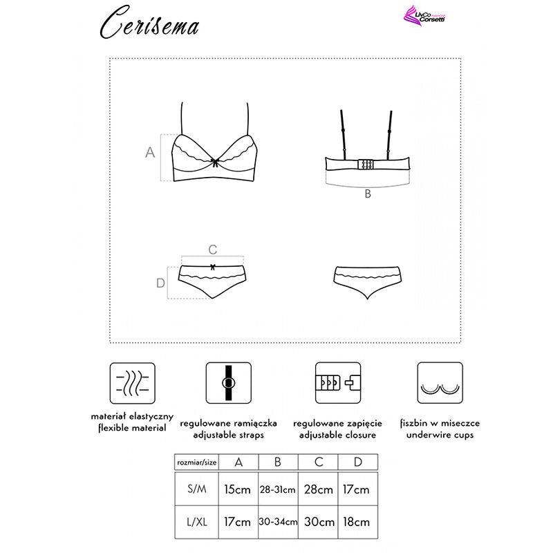 Cerisema Lc 21005 Coral Bra & Panty Set