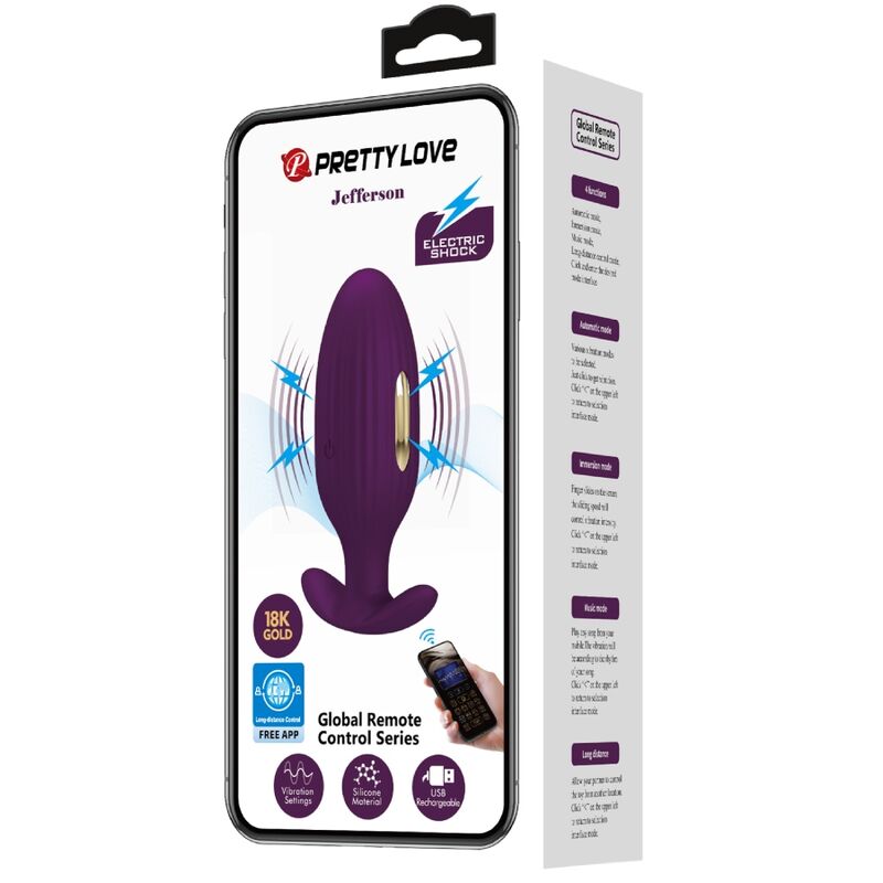 Jefferson App-Controlled Purple Anal Plug