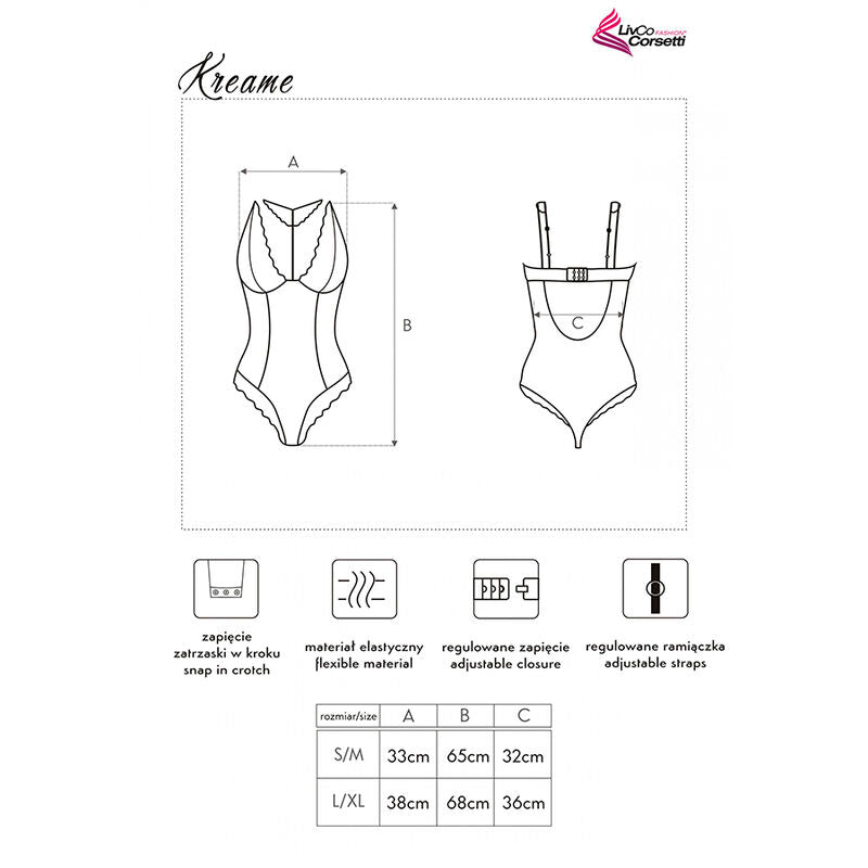 Kreame LC 90546 Black Lingerie Body