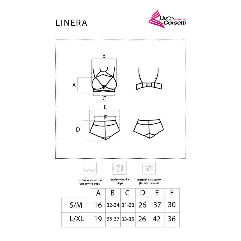 For The Senses Black Bra & Panty Set L/XL