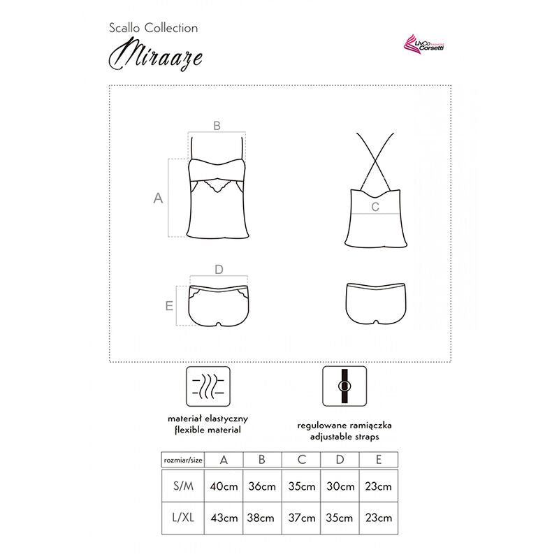 Miraaze LC-90567 Conjunto de Lencería Negro