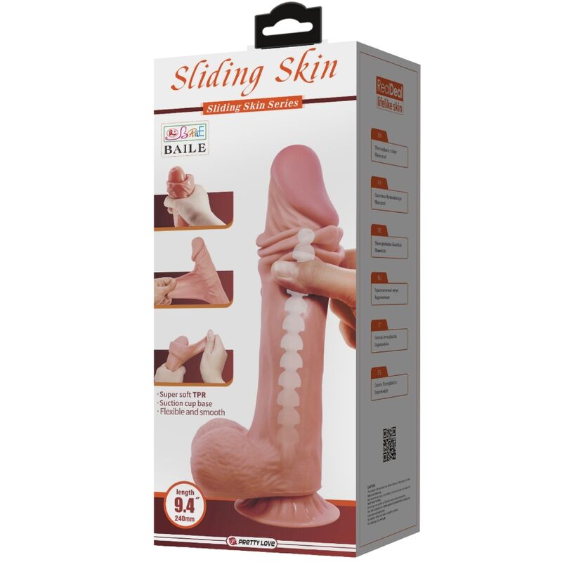 Sliding Skin Realistic Dildo w/ Suction Cup