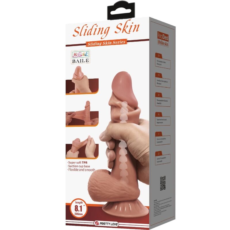 Sliding Skin Realistic Dildo with Suction Cup