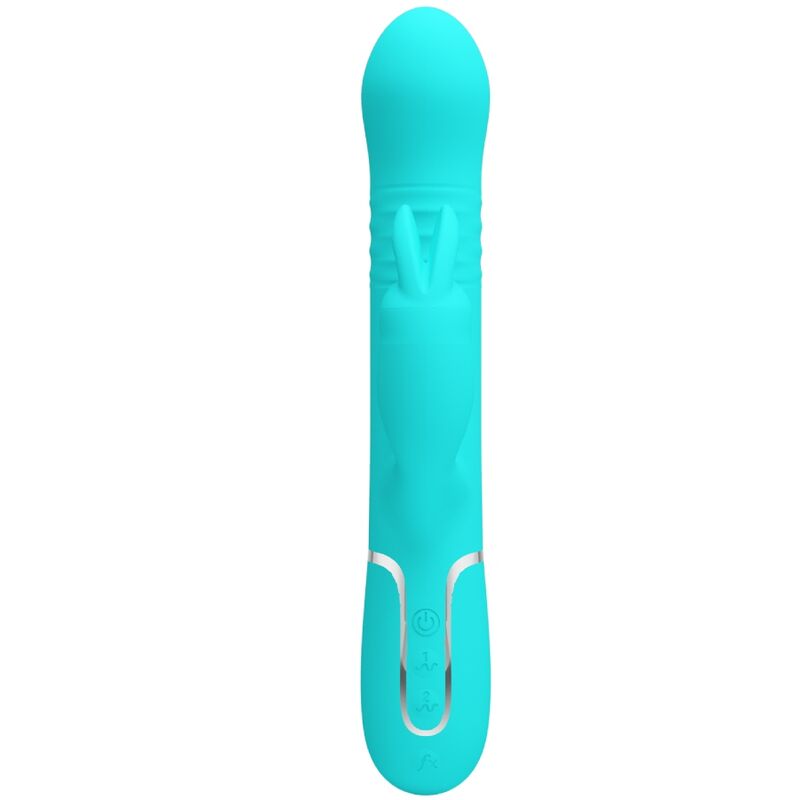 Coale Rabbit Vibrator with Pearls - Aqua