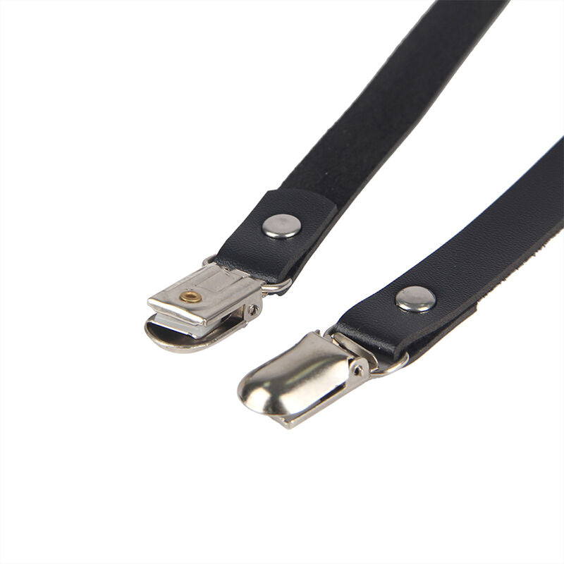 Arnés de Piernas con Cadena de Cuero - Negro