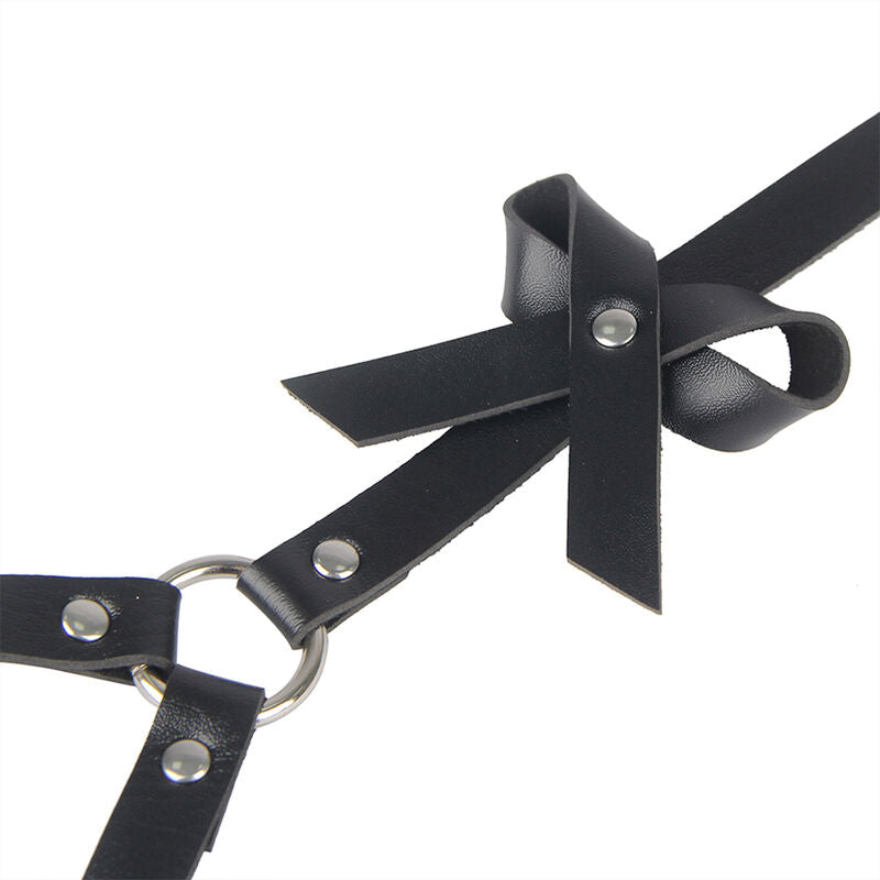 Black Leather Leg & Waist Harness