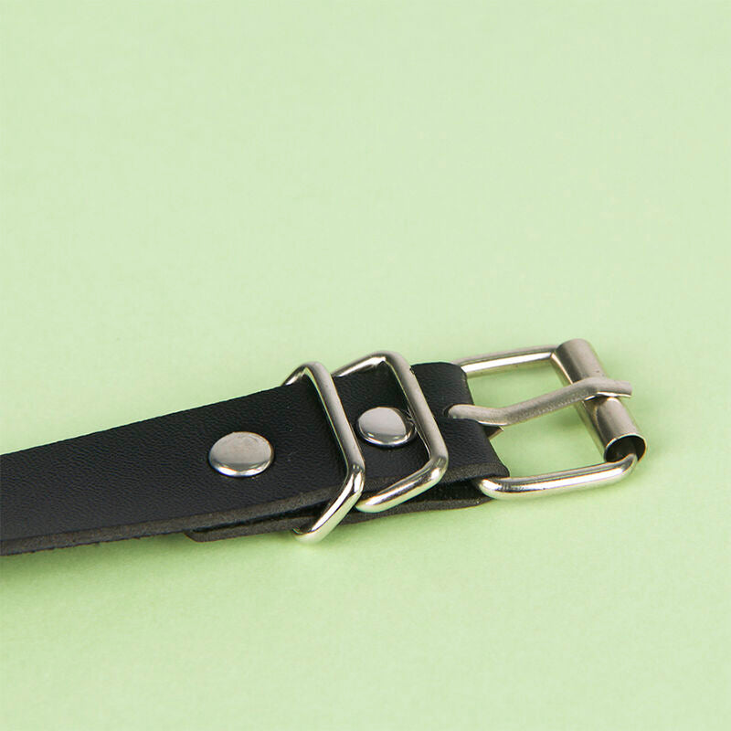 Black Leather Chain Belt - Lingerie