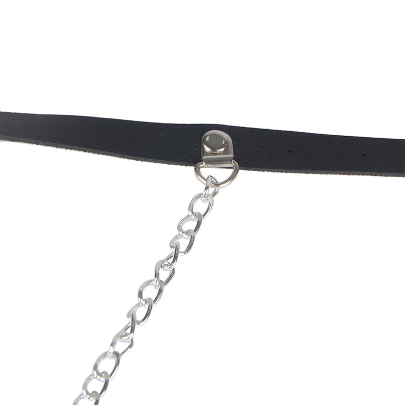 Elegant Black Leather Harness Belt