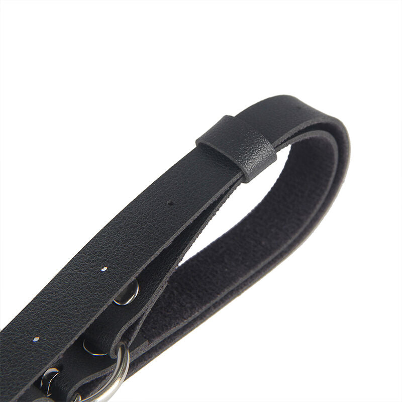Elegant Black Leather Harness Belt