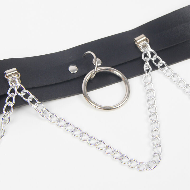Belt & Garter Harness With Chain Detail