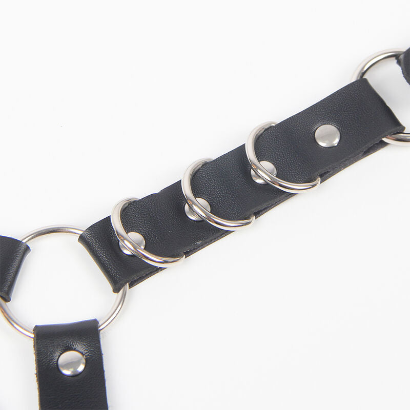 Belt & Garter Harness With Chain Detail
