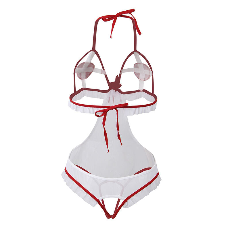 Sexy Crotchless Nurse Costume S/M