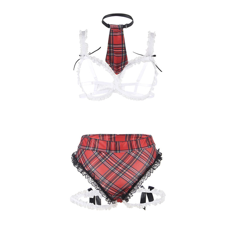 Sexy Schoolgirl Costume with Bra L/XL