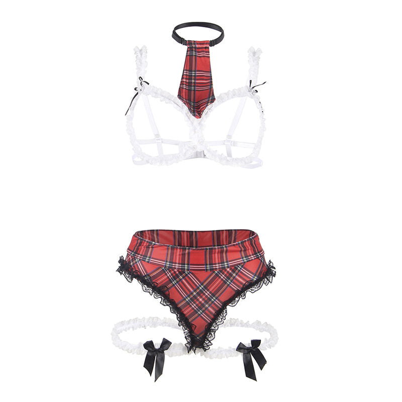 Sexy Schoolgirl Costume with Bra L/XL