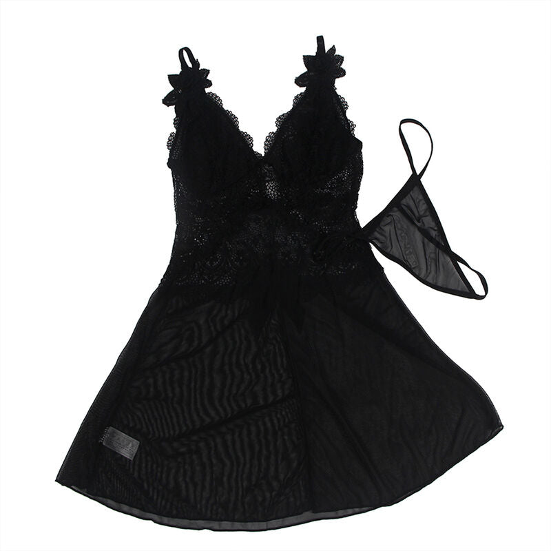 Black Lace & Tulle Babydoll L/XL