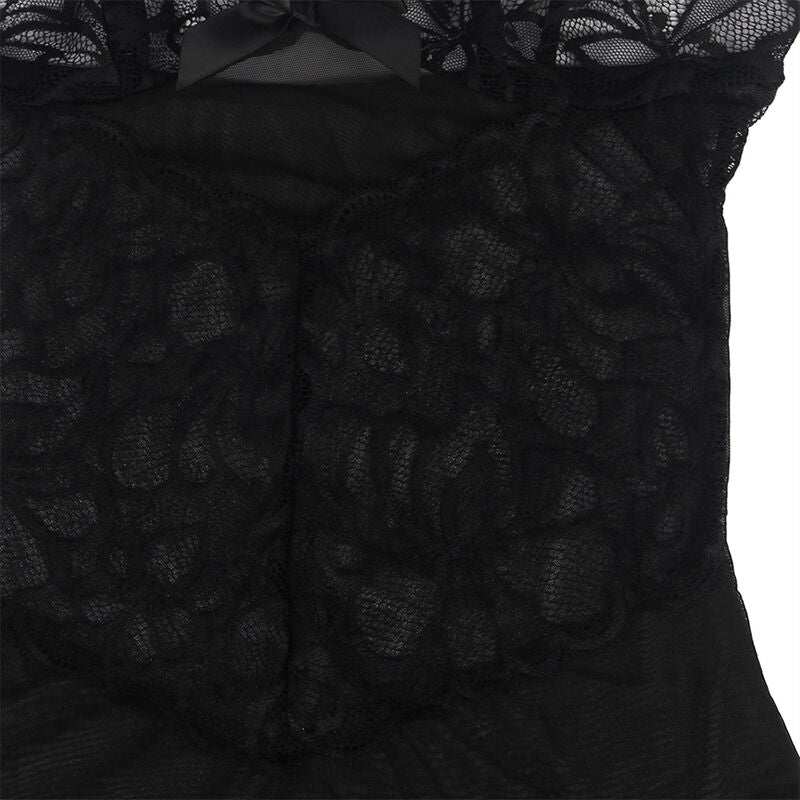 Babydoll em Renda Floral Preta S/M