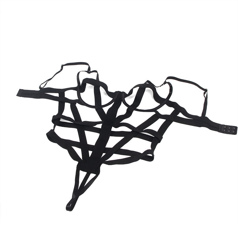 Sexy Black Cutout Bodysuit L/XL