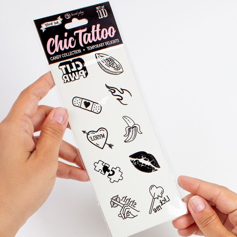 10-Piece Candy Collection Temporary Tattoos