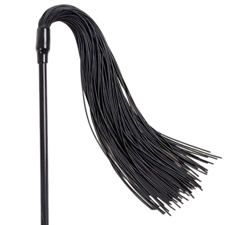Elegant Black Whip with Soft Duster