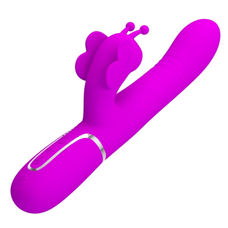 Fuchsia Butterfly 4-in-1 Rabbit Vibrator
