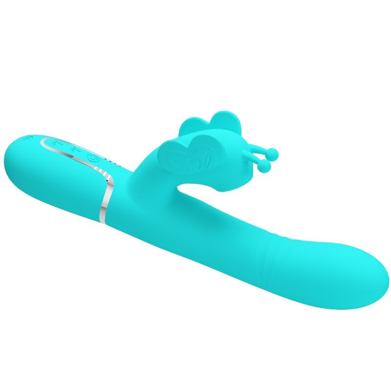 Vibrador Rabbit Aqua Verde 4 en 1
