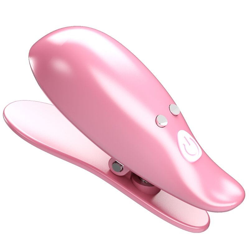 Pink Leaf Vibrating Nipple Clamps