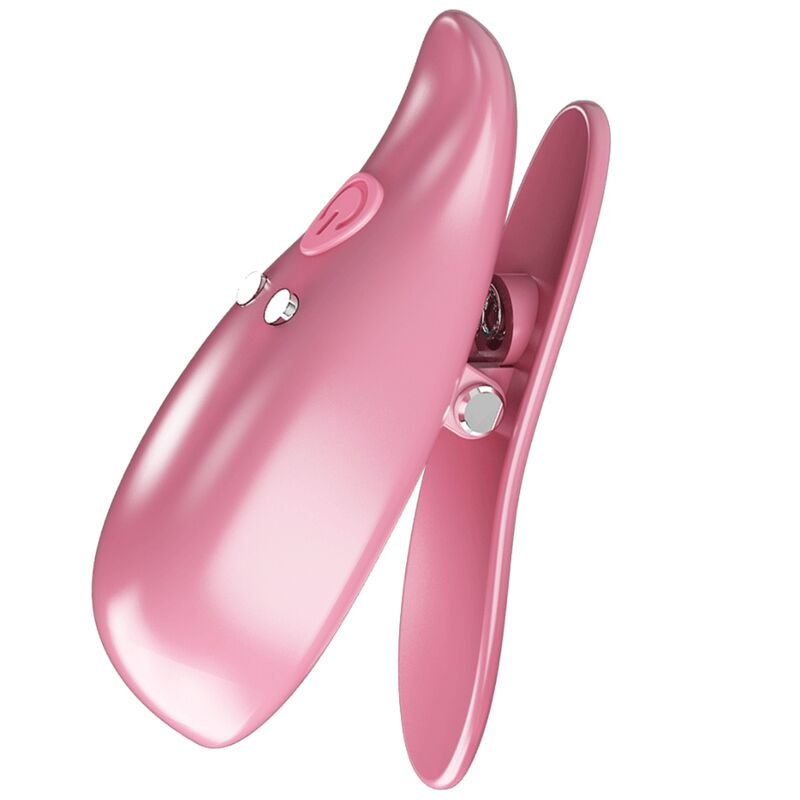 Pink Leaf Vibrating Nipple Clamps