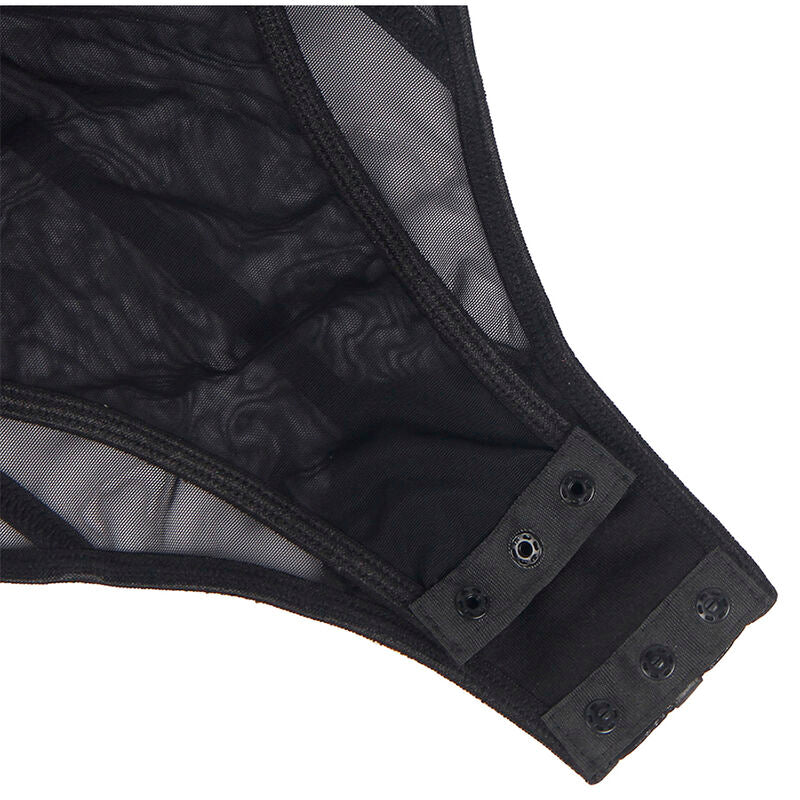 Black Chain Suspenders Bodysuit