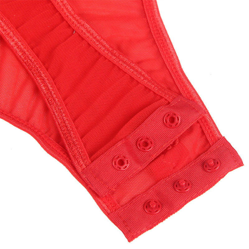 Seductive Red Teddy with Garter Straps L/XL