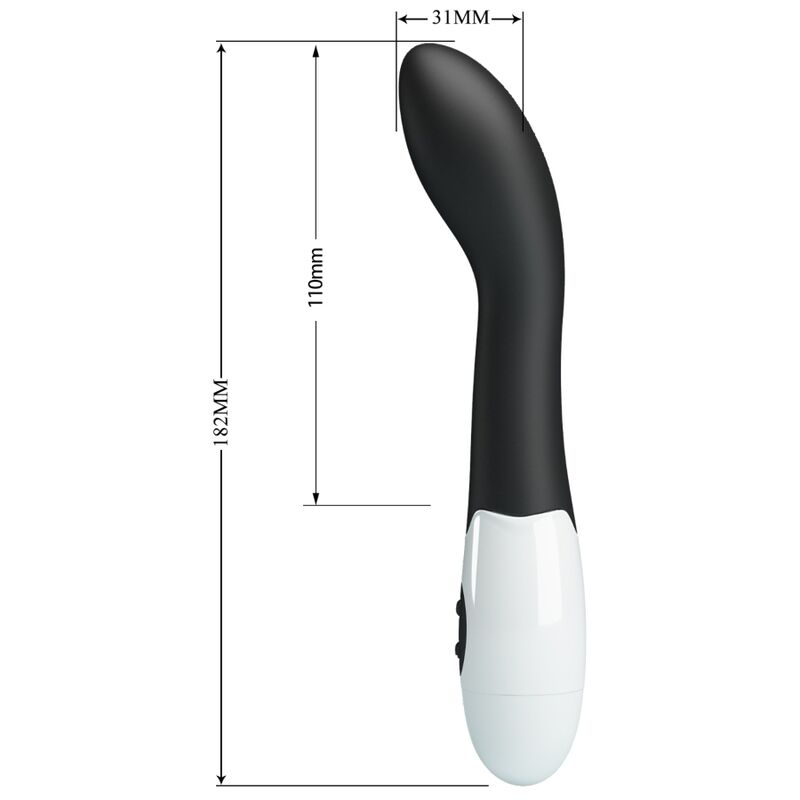 Vibrador para Punto G Bishop Black - 30 Modos
