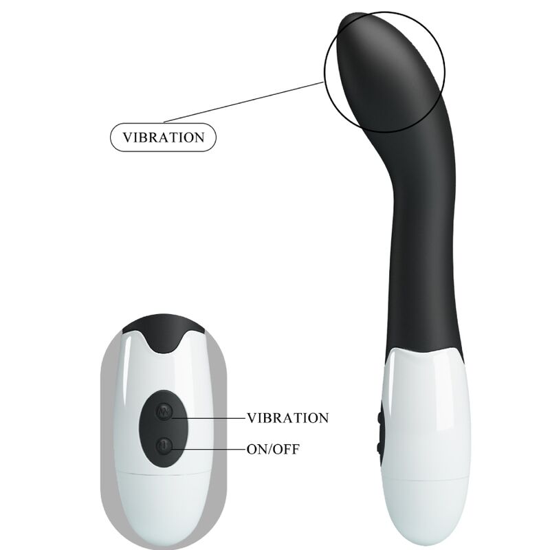 Vibrador para Punto G Bishop Black - 30 Modos