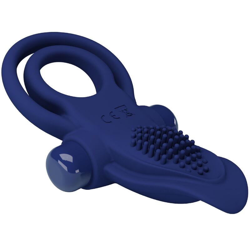 Bronson Vibrating Double Ring - Blue