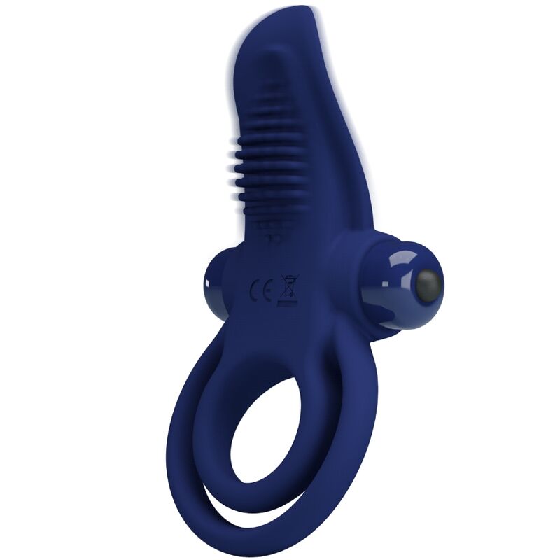 Bronson Vibrating Double Ring - Blue