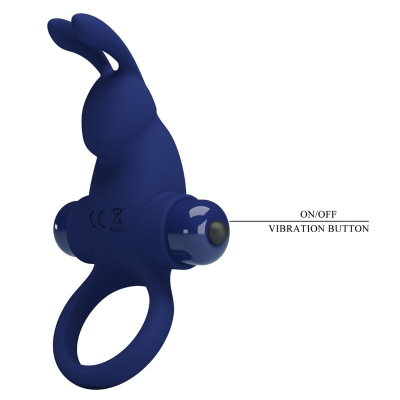 Jiro Rabbit Vibrating Ring - Blue