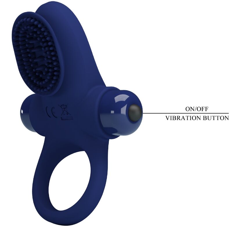 Vibrating Palle Cock Ring - Blue