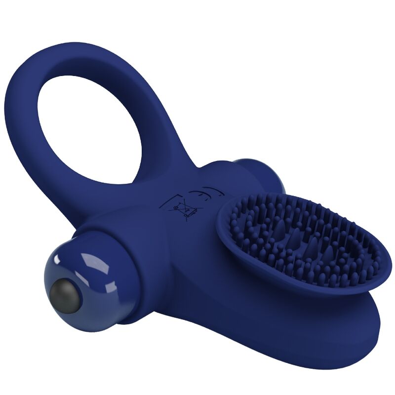 Vibrating Palle Cock Ring - Blue
