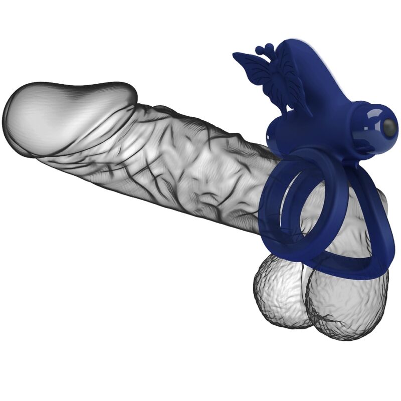 Jamele Butterfly Double Vibrating Ring