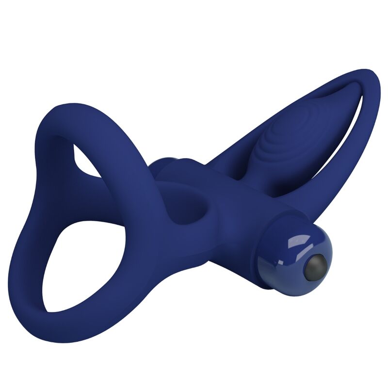 Vibrating Blue Double Ring Stimulator