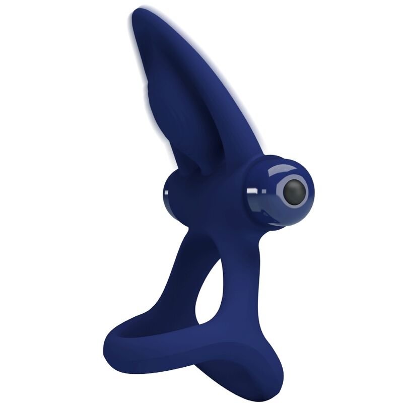 Vibrating Blue Double Ring Stimulator