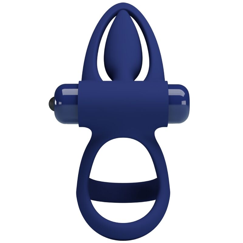 Vibrating Blue Double Ring Stimulator