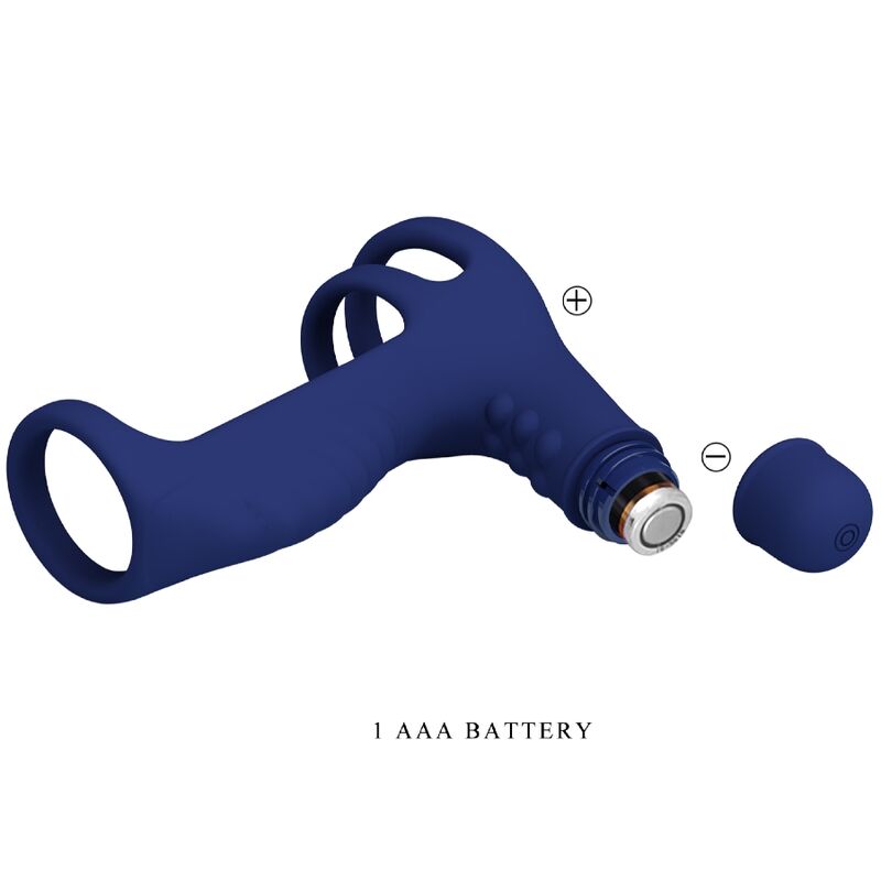 Anillo Vibrador con Extensión Elish Azul