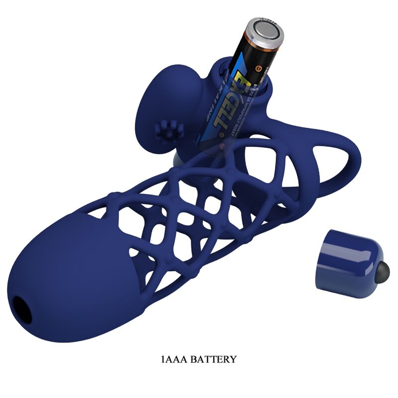 Giann Vibrating Silicone Ring - Blue