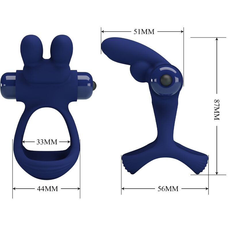 Francisco Blue Vibrating Rabbit Ring