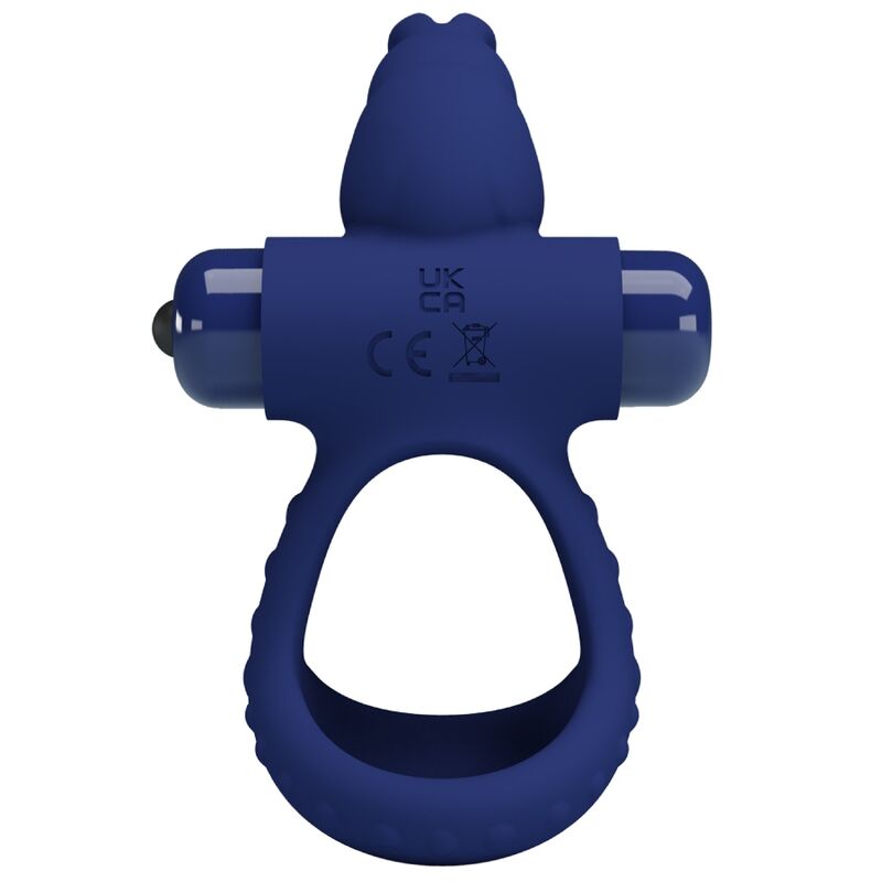 Luchito Blue Double Vibrating Rabbit Ring