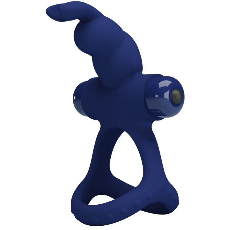 Luchito Blue Double Vibrating Rabbit Ring