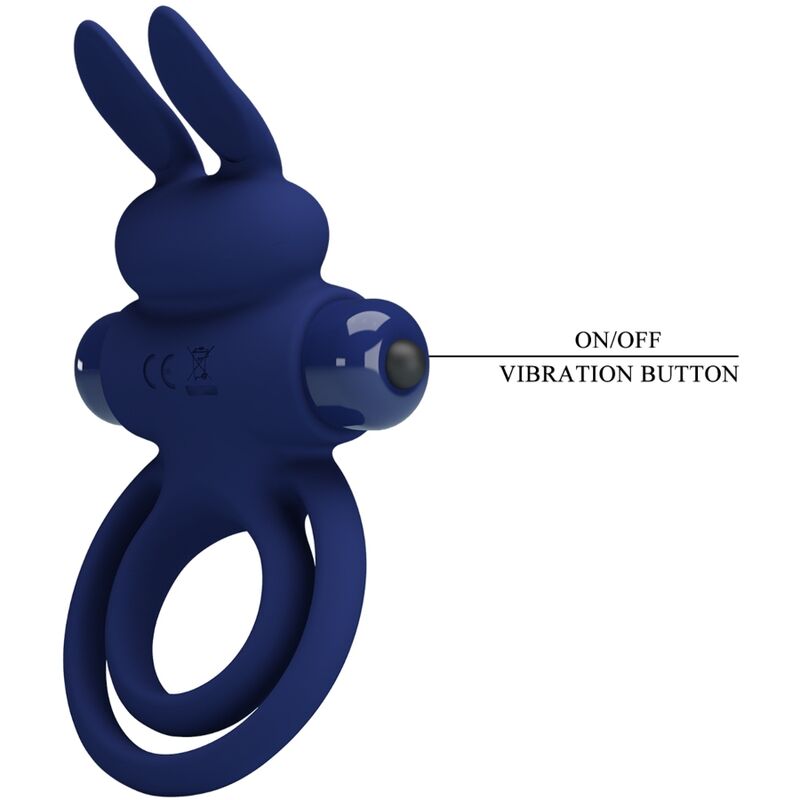 Darey Blue Double Vibrating Rabbit Ring